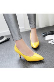 Women's Shoes Heel Heels / Pointed Toe Heels Office & Career / Dress / CasualBlack / Blue / Yellow / Green / Pink /05-1