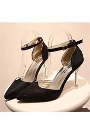 Women's Shoes Synthetic Stiletto Heel Heels Heels Party & Evening / Dress Black / Purple / Silver / Gold