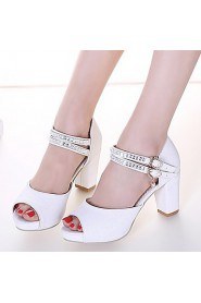 Women's Shoes Leatherette Chunky Heel Heels / Fashion Boots / Shoes & Matching Bags /SlippersSandals / Heels /