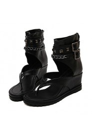 Women's Shoes Wedge Heel Wedges Sandals Casual Black/Silver