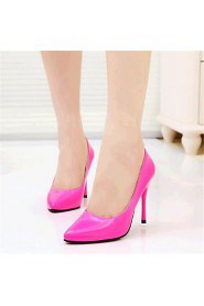 Women's Shoes Leatherette Stiletto Heel Heels Heels Wedding / Party & Evening Black / Yellow / Purple / Red / White