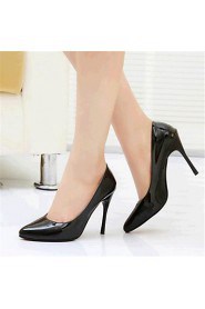 Women's Shoes Leatherette Stiletto Heel Heels Heels Wedding / Party & Evening Black / Yellow / Purple / Red / White