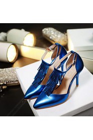 Women's Shoes Stiletto Heel /Pointed Toe Heels Tassel Wedding/Party & Evening/Dress Blue/Pink/Red/Silver/Gold