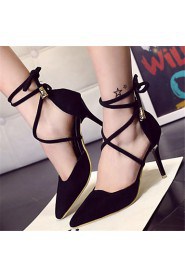 Women's Shoes Stiletto Heel Pointed Toe Heels Dress Black / Pink / Khaki