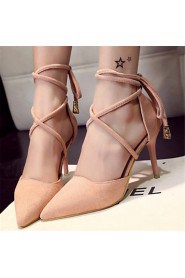 Women's Shoes Stiletto Heel Pointed Toe Heels Dress Black / Pink / Khaki