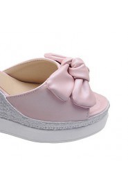 Women's Shoes Wedge Heel Wedges / Peep Toe / Platform / Open Toe Sandals Dress / Casual Blue / Pink / White