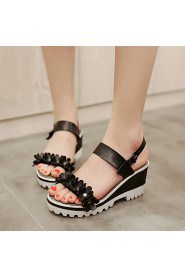 Women's Shoes Leatherette Wedge Heel Wedges / Platform / Slingback / Creepers / Open Toe Sandals Wedding / Outdoor