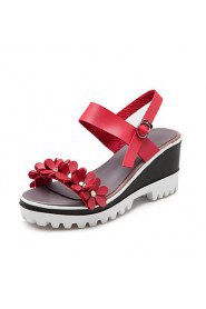 Women's Shoes Leatherette Wedge Heel Wedges / Platform / Slingback / Creepers / Open Toe Sandals Wedding / Outdoor