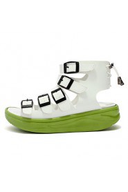 Women's Shoes Dress/Party & Evening/Casual/Beach Fashion PU Leather Sandals White/Green 36-39