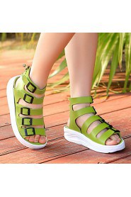 Women's Shoes Dress/Party & Evening/Casual/Beach Fashion PU Leather Sandals White/Green 36-39