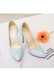 Women's Shoes Leatherette Stiletto Heel Heels Heels Office & Career / Dress / Casual Black / Blue / Pink