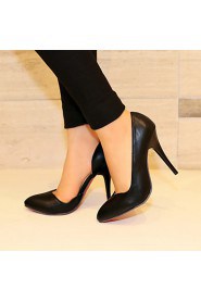 Women's Shoes Leatherette Stiletto Heel Heels Heels Office & Career / Dress / Casual Black / Blue / Pink