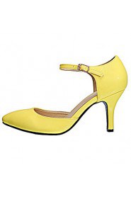 Womens Fashion 2.2 Inches Kitten Heel Office Ladies Shoes -YELLOW