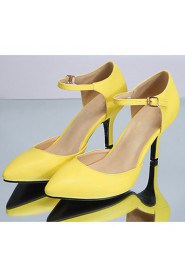 Womens Fashion 2.2 Inches Kitten Heel Office Ladies Shoes -YELLOW