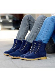 Women's Shoes Snow Boots Low Heel Leather Ankle Boots with Lace-up for Lovers More Colors available