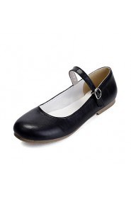 Women's Shoes Flat Heel Mary Jane / Round Toe Flats Outdoor / Dress / Casual Black / Pink / White / Almond