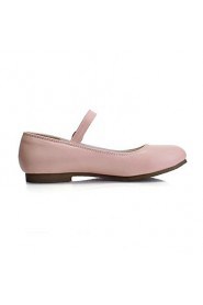 Women's Shoes Flat Heel Mary Jane / Round Toe Flats Outdoor / Dress / Casual Black / Pink / White / Almond