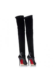 Women's Shoes Fleece Stiletto Heel Fashion Boots Boots Office & Career / Party & Evening / Dress Black