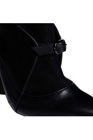 Women's Shoes Fleece Stiletto Heel Fashion Boots Boots Office & Career / Party & Evening / Dress Black