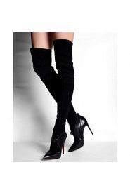 Women's Shoes Fleece Stiletto Heel Fashion Boots Boots Office & Career / Party & Evening / Dress Black