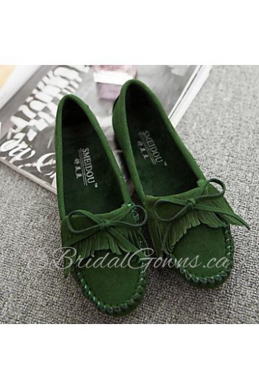 Women's Shoes Tassels Bowknot Flat Heel Comfort / Round Toe Flats Outdoor / Casual More Colors Can Available