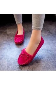 Women's Shoes Tassels Bowknot Flat Heel Comfort / Round Toe Flats Outdoor / Casual More Colors Can Available