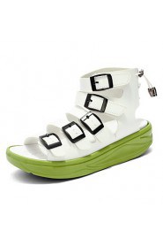 Women's Shoes Dress/Party & Evening/Casual/Beach Fashion PU Leather Sandals White/Green 36-39