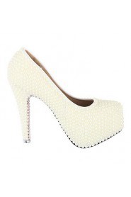 Women's Wedding Shoes Heels/Platform/Round Toe Heels Wedding White