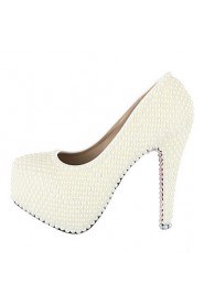 Women's Wedding Shoes Heels/Platform/Round Toe Heels Wedding White