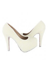 Women's Wedding Shoes Heels/Platform/Round Toe Heels Wedding White