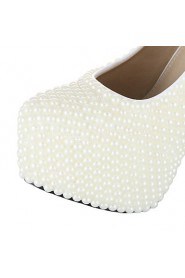 Women's Wedding Shoes Heels/Platform/Round Toe Heels Wedding White