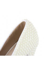 Women's Wedding Shoes Heels/Platform/Round Toe Heels Wedding White