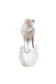 Satin Women's Wedding Chunky Heel Heels Shoes(More Colors)