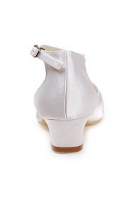 Satin Women's Wedding Chunky Heel Heels Shoes(More Colors)