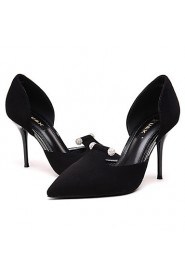 Women's Shoes Synthetic Stiletto Heel Heels Heels Wedding/Office & Career/ Party & Evening/Dress/Casual Black/Gray