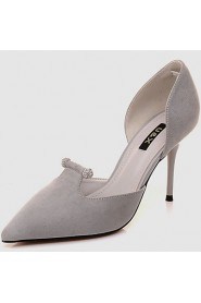 Women's Shoes Synthetic Stiletto Heel Heels Heels Wedding/Office & Career/ Party & Evening/Dress/Casual Black/Gray