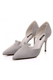 Women's Shoes Synthetic Stiletto Heel Heels Heels Wedding/Office & Career/ Party & Evening/Dress/Casual Black/Gray