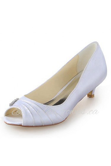 Women's Wedding Shoes Heels/Peep Toe Heels Wedding Black/Blue/Yellow/Pink/Purple/Red/Ivory/White/Silver/Champagne