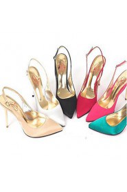 Women's Shoes Silk Stiletto Heel Heels Heels Wedding / Office & Career / Party & Evening / Dress