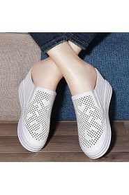 Women's Shoes Synthetic Platform Heels Heels Office & Career / Party & Evening / Dress / Casual White / Silver