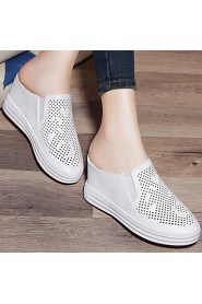 Women's Shoes Synthetic Platform Heels Heels Office & Career / Party & Evening / Dress / Casual White / Silver