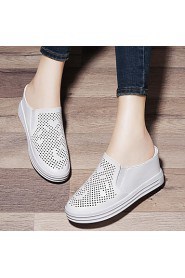 Women's Shoes Synthetic Platform Heels Heels Office & Career / Party & Evening / Dress / Casual White / Silver