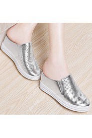 Women's Shoes Synthetic Platform Heels Heels Office & Career / Party & Evening / Dress / Casual White / Silver