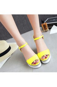 Women's Shoes Wedges Heels/Platform/Sling back/Open Toe Sandals Dress Black/Yellow/Pink/White