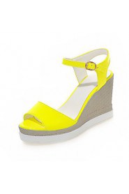 Women's Shoes Wedges Heels/Platform/Sling back/Open Toe Sandals Dress Black/Yellow/Pink/White