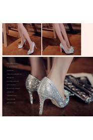 Women's Shoes Glitter Stiletto Heel Heels Heels Office & Career / Party & Evening / Dress / Casual Silver