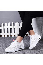 Women's Shoes Tulle Wedge Heel Wedges Fashion Sneakers Athletic / Casual Black / Pink / White