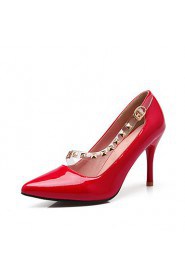 Women's Wedding Shoes Heels / Peep Toe / Comfort / Office & Career / Party & Evening / Dress Black / Red