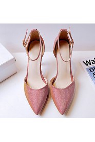 Women's / Girl's Wedding Shoes Heels / Pointed Toe Heels Wedding / Party & Evening / Dress Black / Pink / Silver