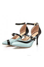 Women's Shoes Stiletto Heel Comfort / Pointed Toe Heels Wedding / Outdoor / Dress / Casual Blue / Pink / Purple / White